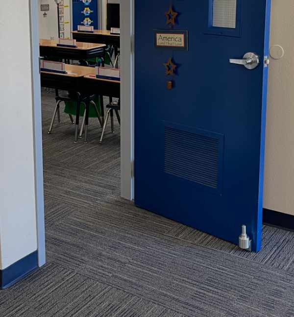 Ground Force unit installed on a classroom door