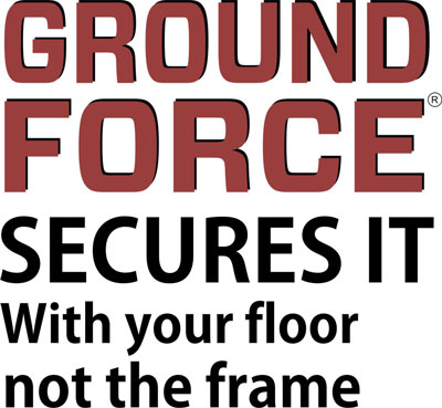 Ground Force Secures it with the floor not the frame