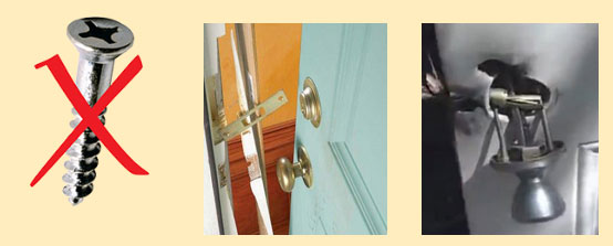 no screws in your door frame